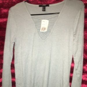 Forever 21 Long Sleeve ribbed Blouse